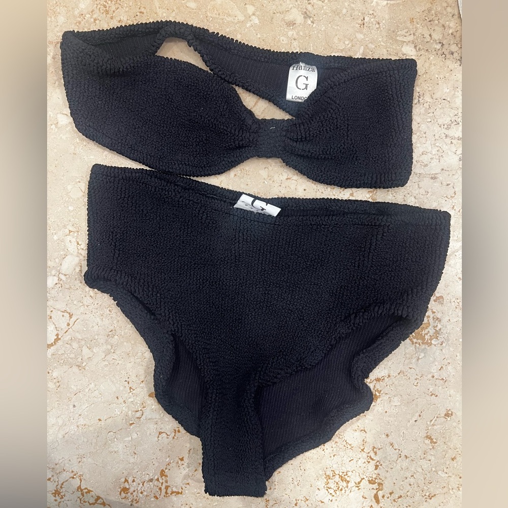 Hunza G Ruby Crinkle Bikini - Black